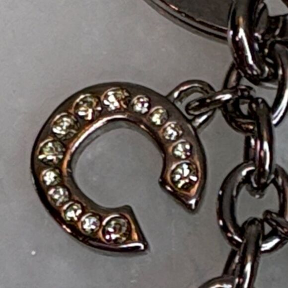 Coach Bag Charm Keychain Logo Multicolored Rhinestone - HOT item!! - Picture 4 of 9